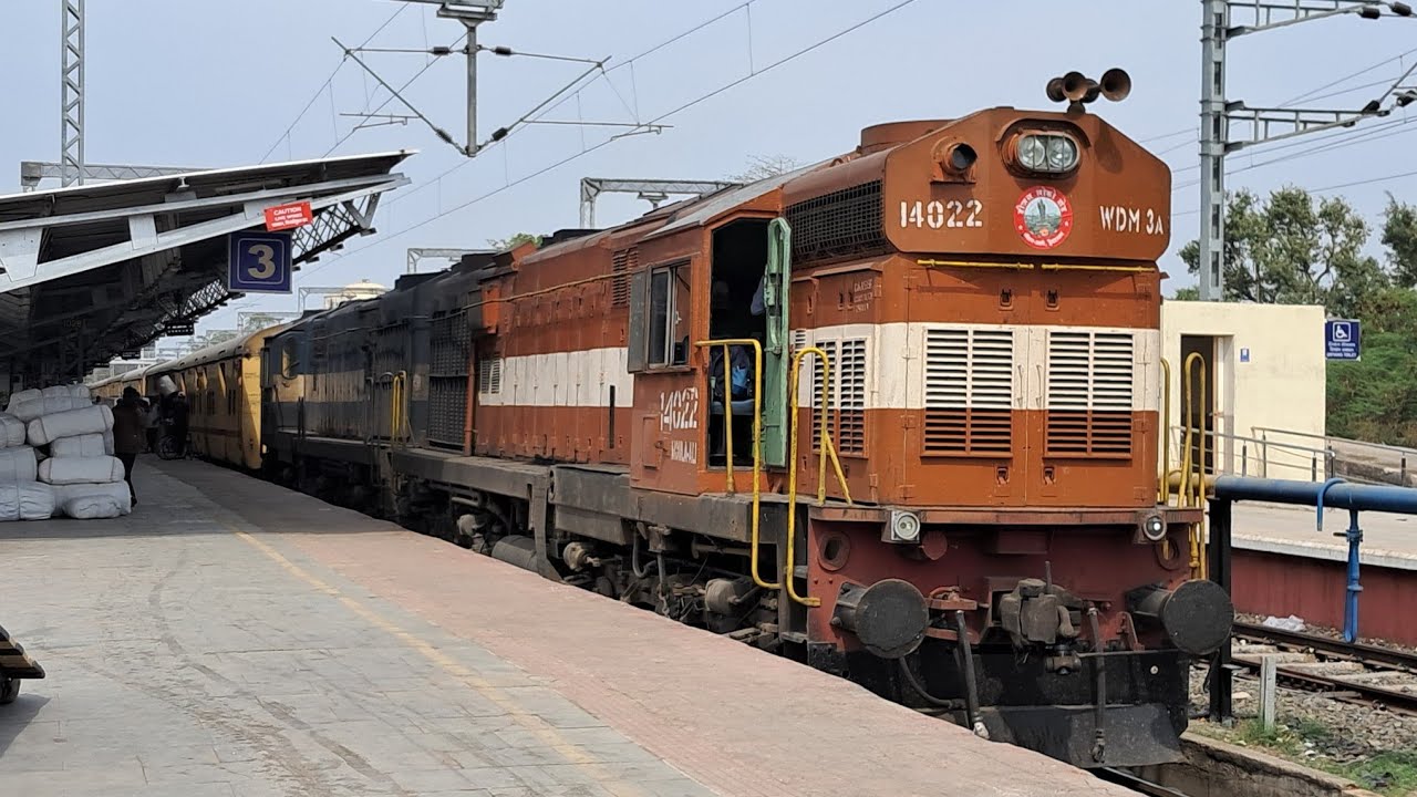Jamnagar to Rajkot Latest Doubling work update | 16734 Okha Rameshwaram Express with MLY Twin Alco's
