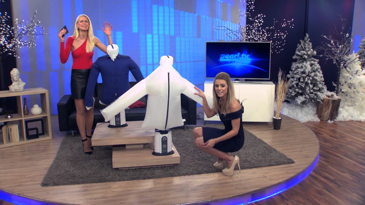 Sichler Hemdenbügler: 2in1-Bügelpuppe, Warmluft-Gebläse und Kleiderständer, Timer, 850 Watt