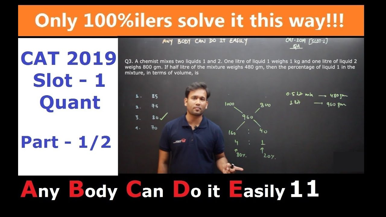 CAT 2019 - Slot 1 - Complete Quant Section part 1(Q1-Q17) | TathaGat | Best CAT coaching