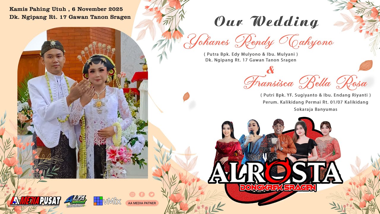 🔴LIVE ALROSTA DONGKREK II WEDDING RENDY & BELLA II ALFA AUDIO RW1 II AA MEDIA PUSAT TUA NAKAL A2