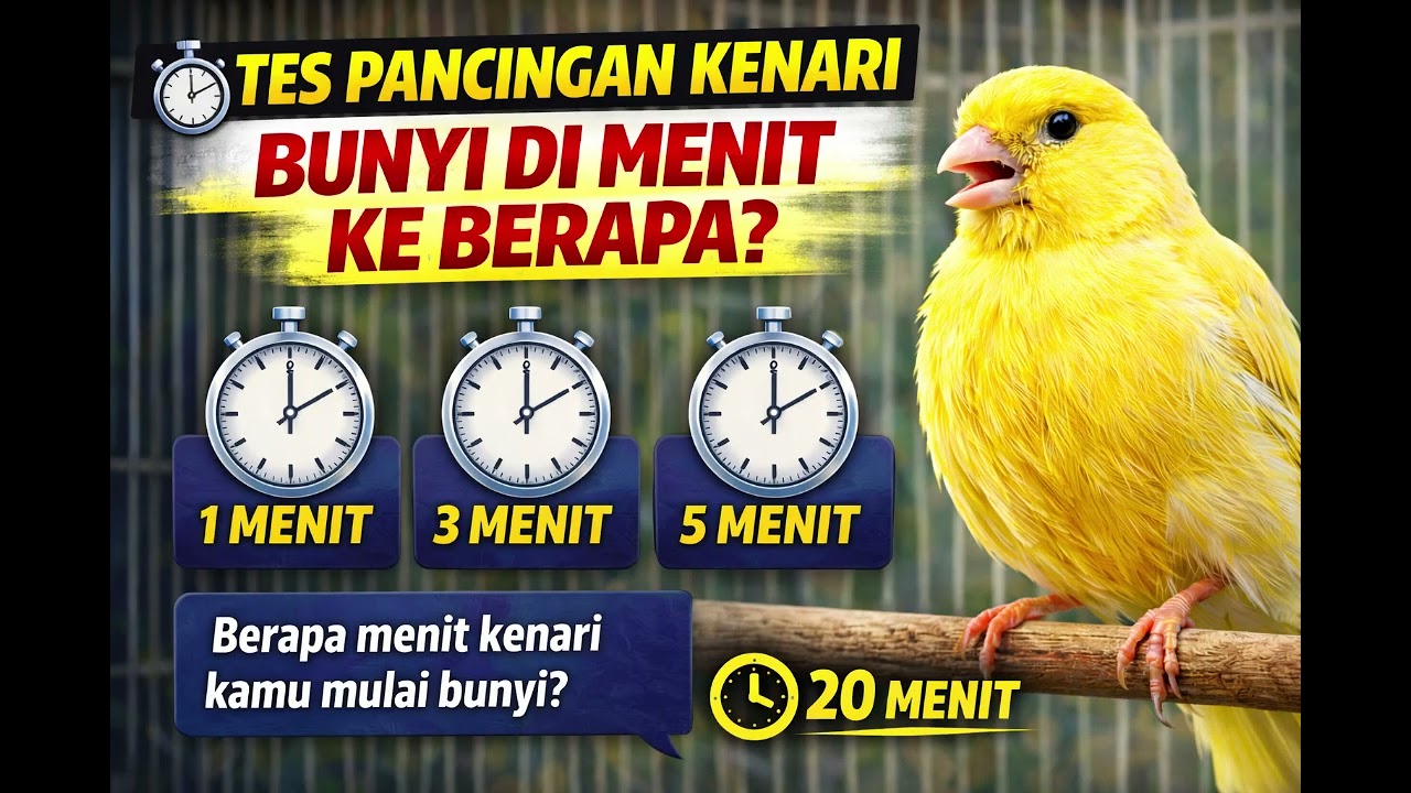 ⏱️ Tes Respon Kenari | Bunyi di Menit ke Berapa?