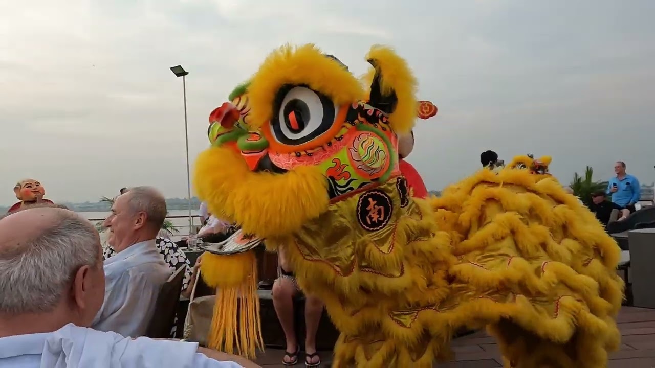 Lion Dance on Victoria Mekong Cruise, Mekong River Vietnam January 2025