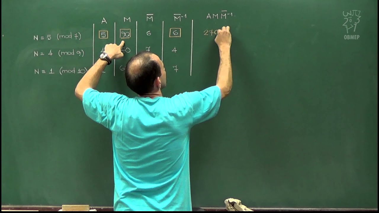 Aritmética - Aula 59 - Apresentação do algoritmo chinês do resto