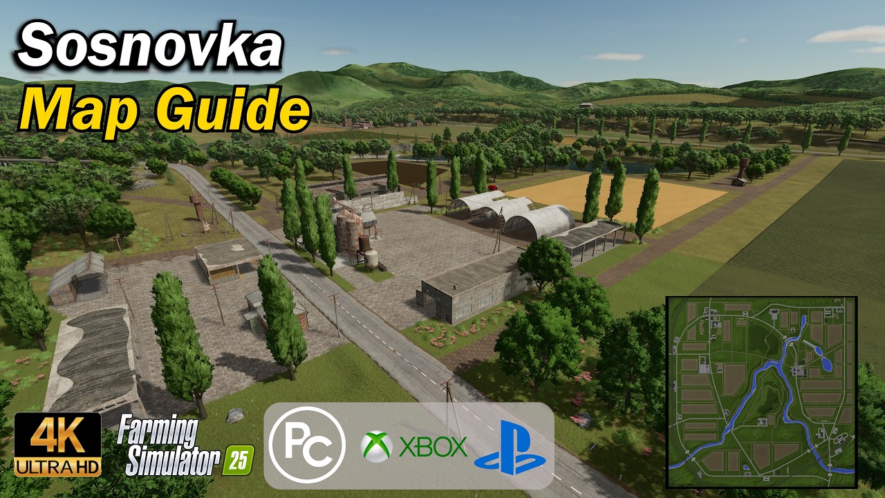 Сосновка | Карта-путеводитель | Farming Simulator 25