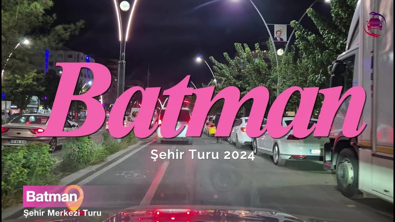 Driving to Batman Şehir Turu Akşam-City Center,Eastern Anatolia Turkey-4K-AutoDriving