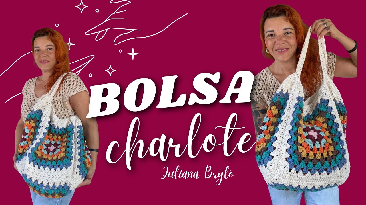 Bolsa de crochê/ Bolsa charlote /Bolsa de square / Max bolsa crochê / Juliana Bryto