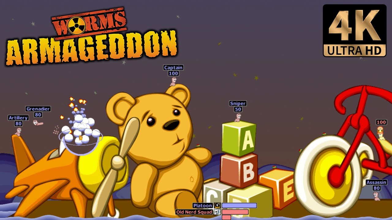 Worms Armageddon | Mission 32 - Trouble in Toy Store. | PC 4K