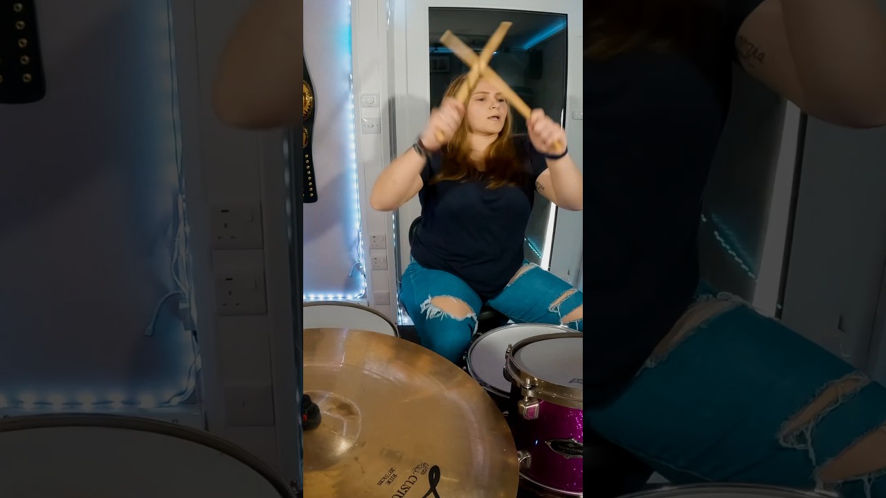 ASUKA theme on drums #wwe  #asuka #drumcover