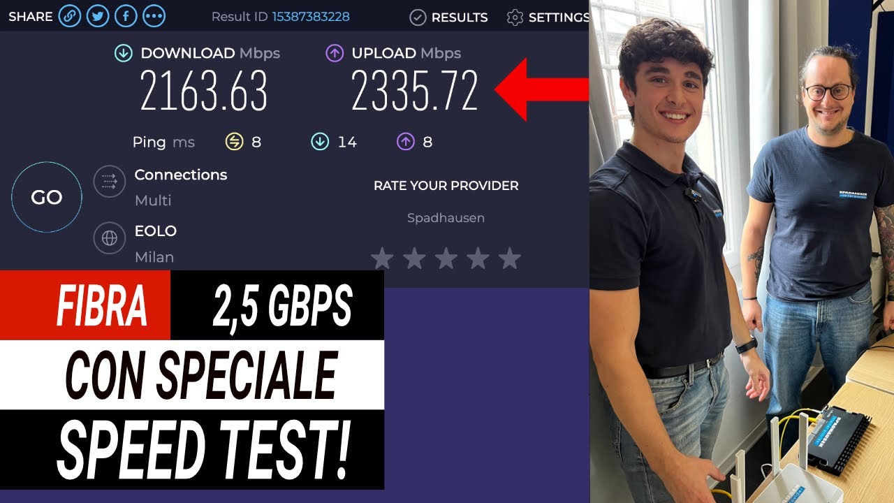 Installiamo la fibra a 2,5 Gbps + Speedtest REALE