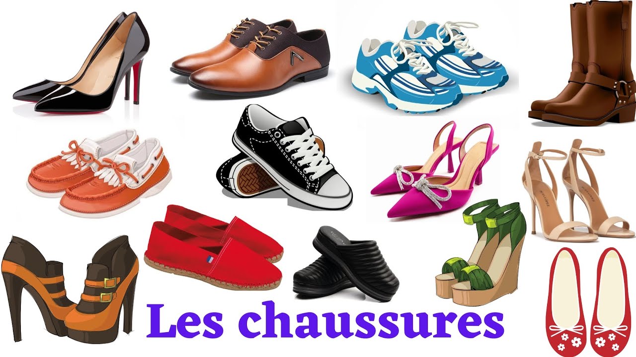 Les chaussures en français. 👢👡 👟 👠. Apprendre les noms des chaussures en français facilement.