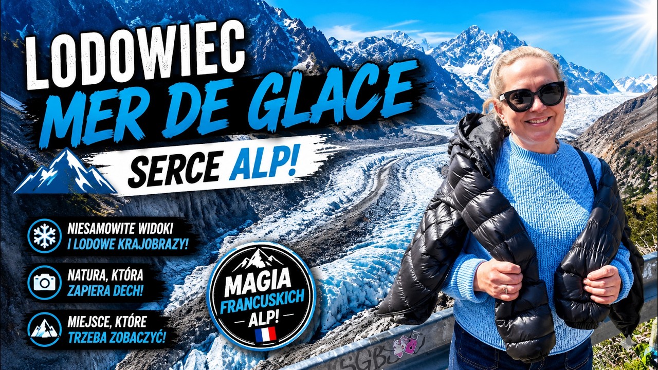 Lodowiec Mer de Glace. Kolejka zebata z Chamonix na lodowiec.