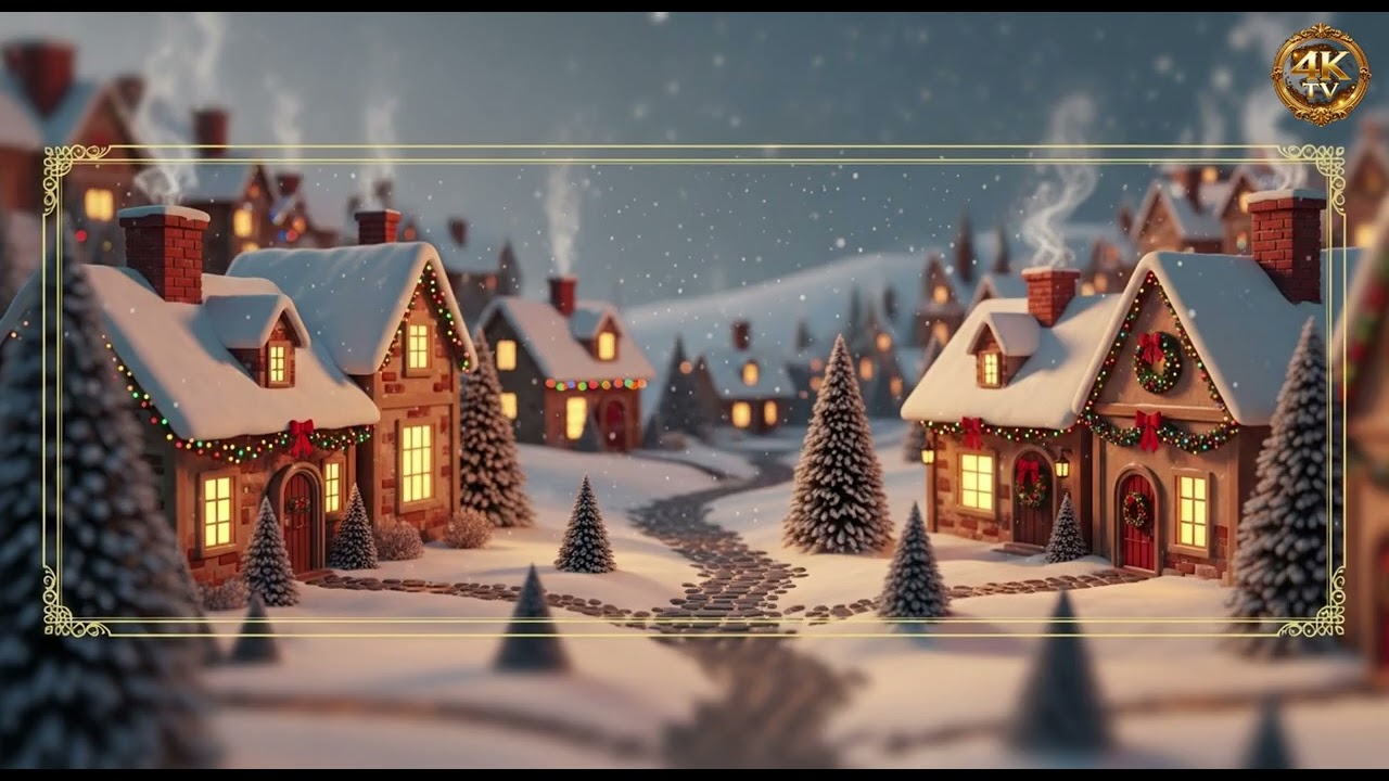 Frame TV 4K Christmas Fireplace Ambience | Warm Holiday Home Décor/Frame 4K TV