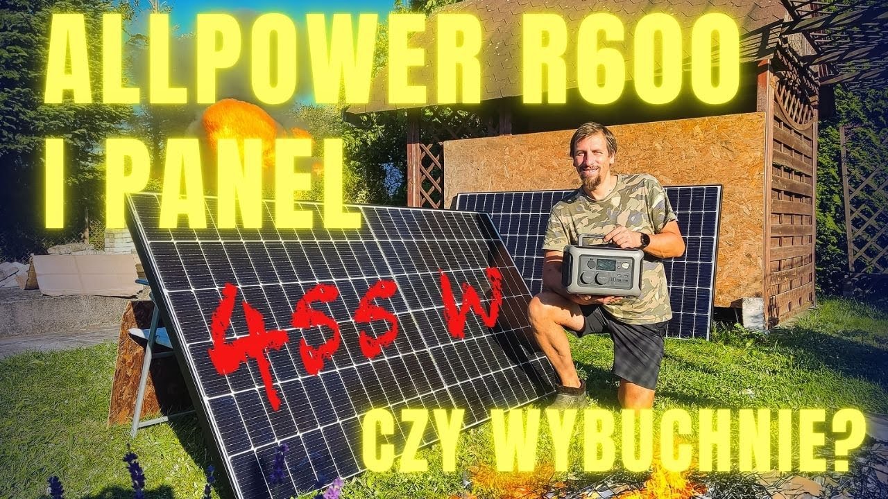 Czy można ładować stacje zasilania All Power R600 z 455 Watowego panela?