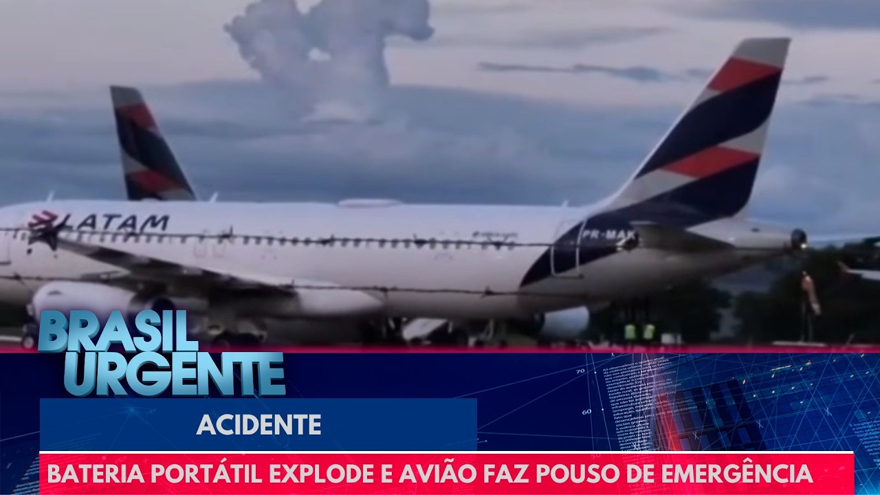 Baterial portátil explode e avisão faz pouso de emergência