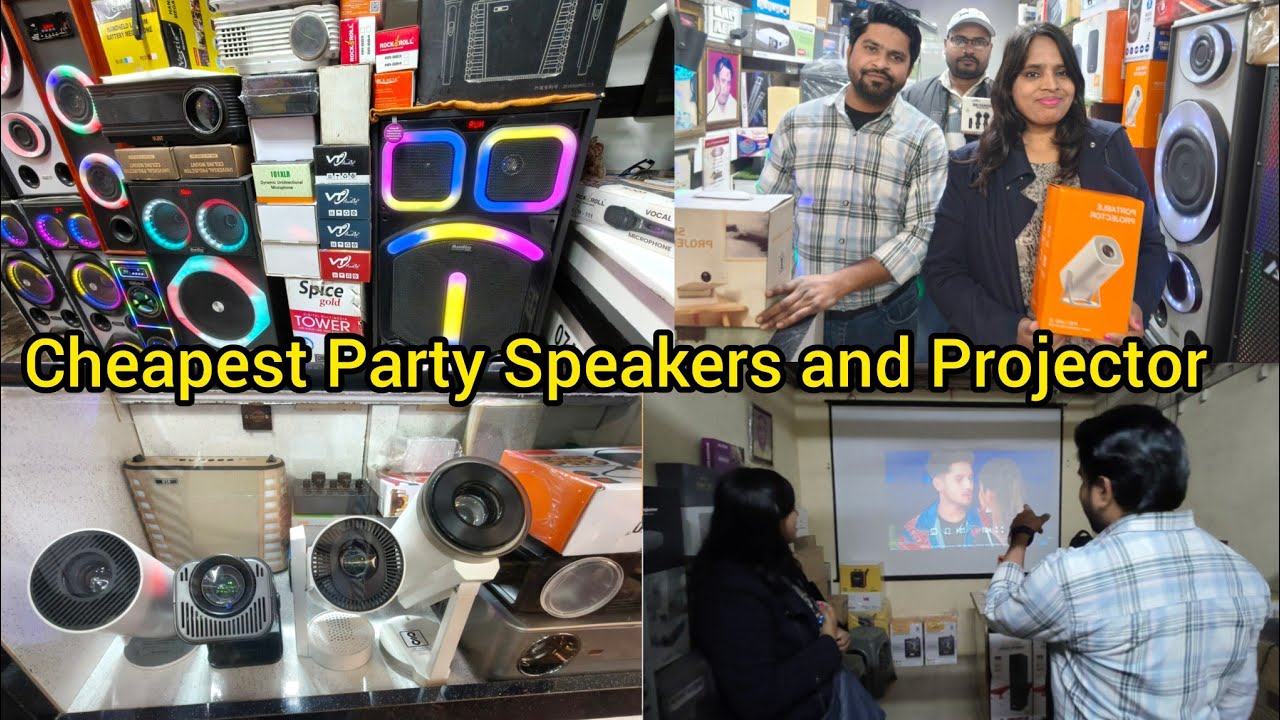  Cheapest Party Speakers Projector | Lajpat Rai Market Wholesale Market, Laxmi tevar Vlogger 