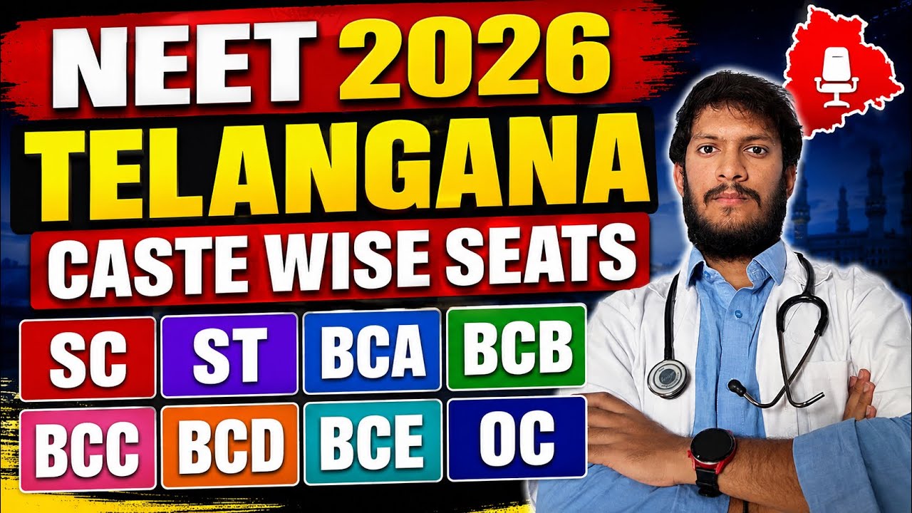 NEET 2026 Telangana Seat Matrix OUT 🔥😱 Category Wise Seats ⚠️ SC ST BCE OC BCD BCA #reneet2026 