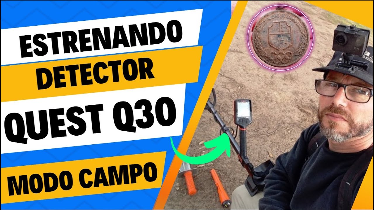 Pruebo Detector de metales QUEST Q30+. Hallé una medalla!