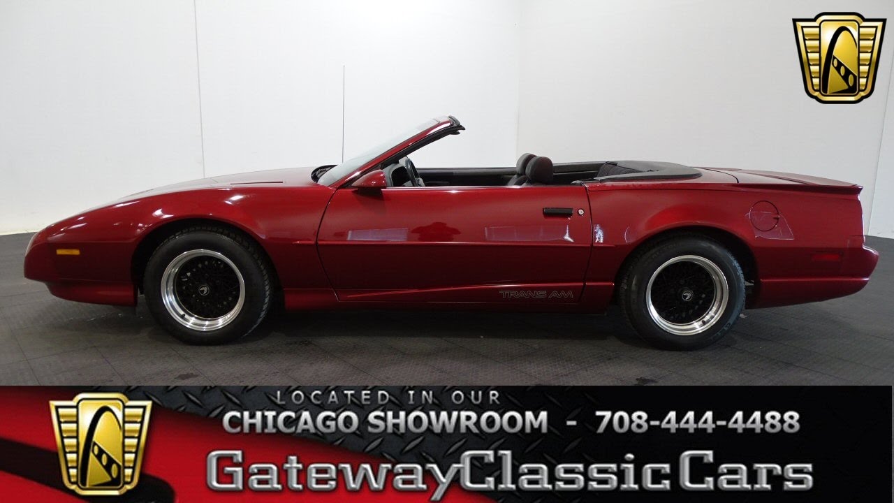 1992 Pontiac Firebird Trans Am Gateway Classic Cars Chicago #1188