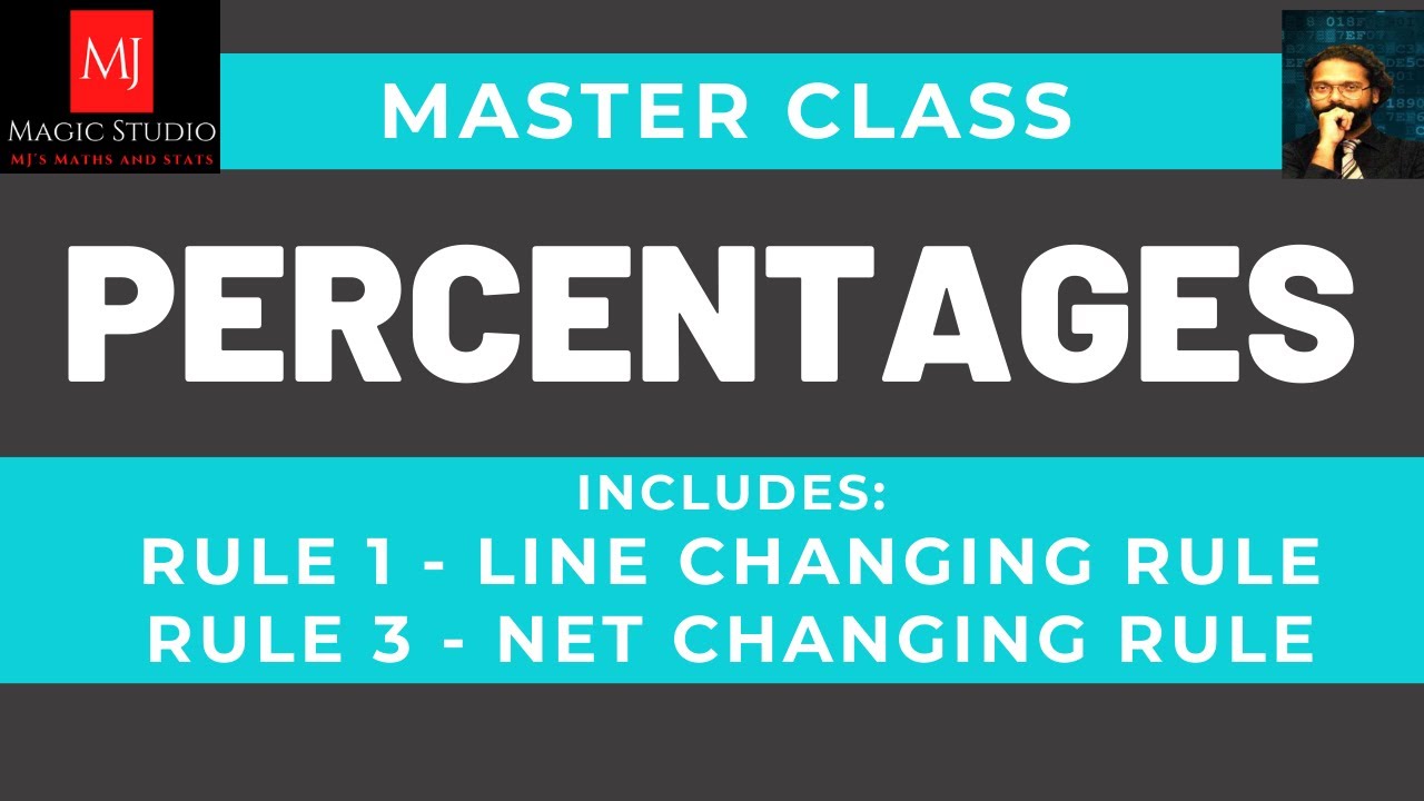 PERCENTAGE - Shortcuts & Tricks - MASTER CLASS by Mohit Jain | Competitive Exams | Recruitment Exams