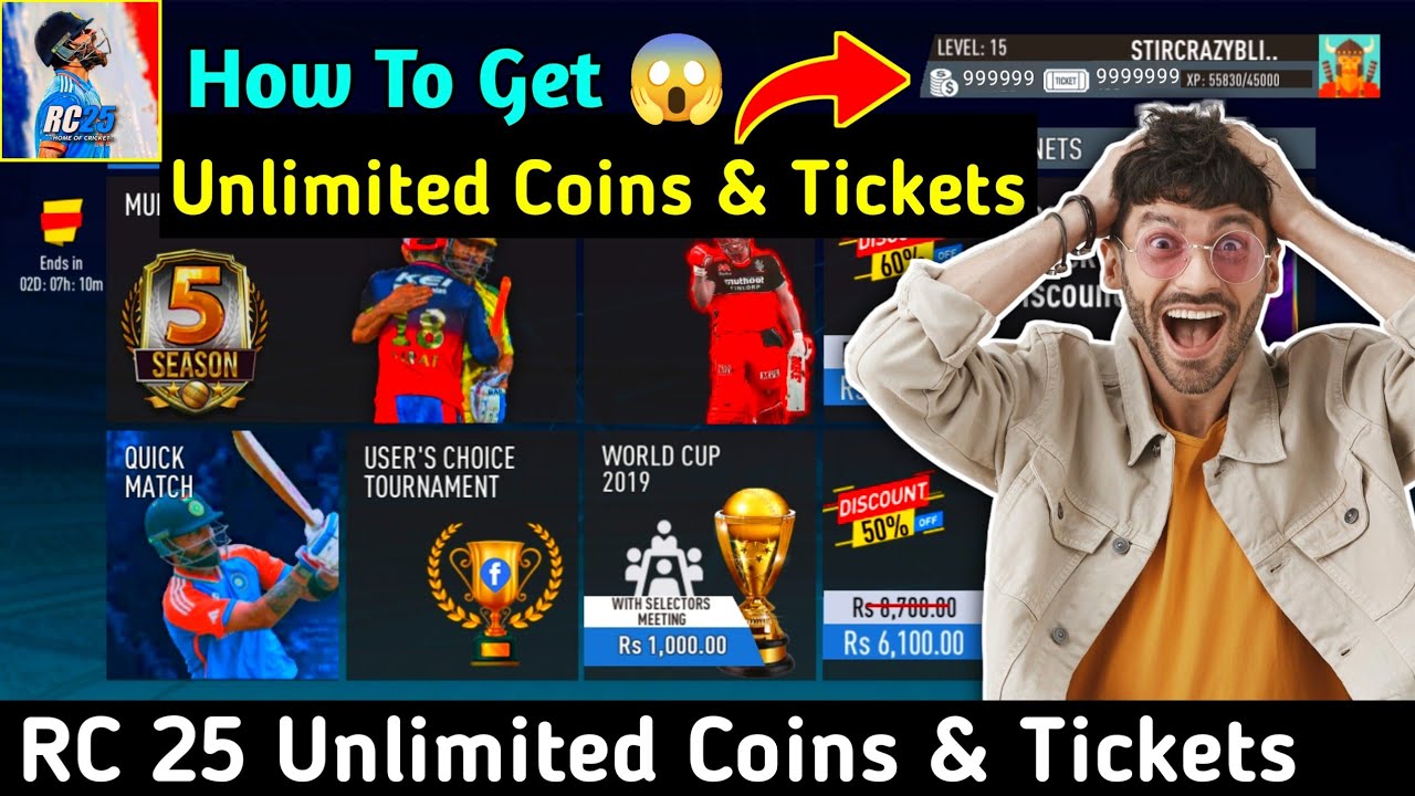 Real Cricket&trade; 25 Unlimited Coins & Tickets | RC 25 Mod Apk | RC25 Everything Unlocked | RC 25 V7 Mod