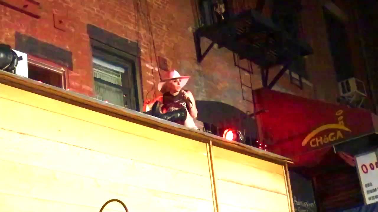 Lady Gaga  unbelievable roof top Show  Angel Down  NYC Bud light tour 10/20/16