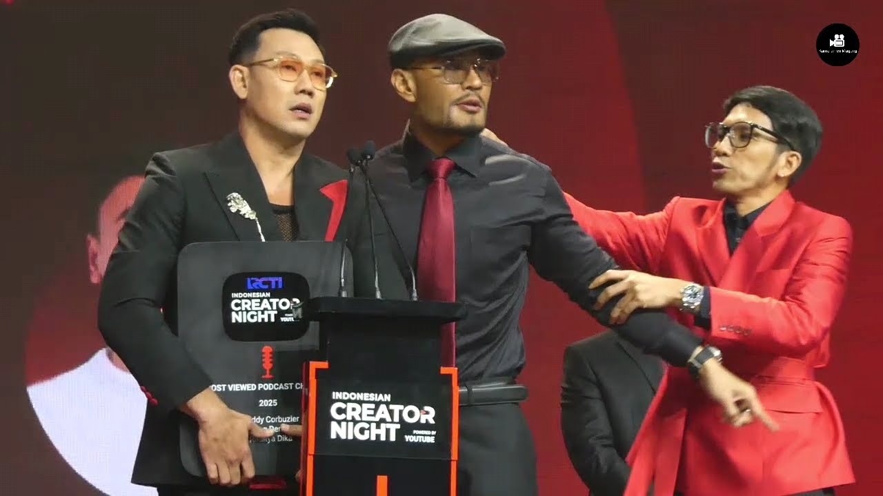 Deddy,  Densu, Dika Dan Desta Pada Ngelawak Saat Menerima Penghargaan Indonesian Creator Night 2025