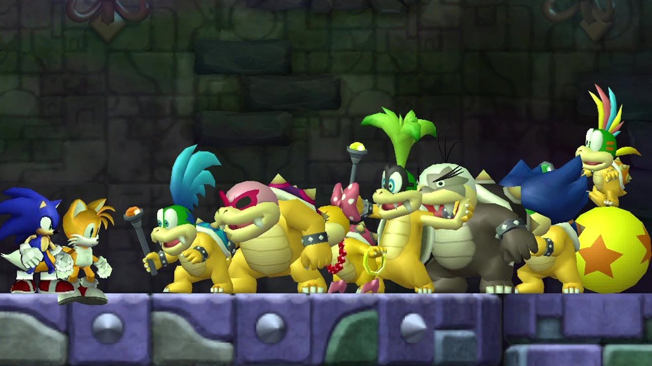 Can Sonic & Tails Beat All Koopalings At Once in New Super Mario Bros. Wii?