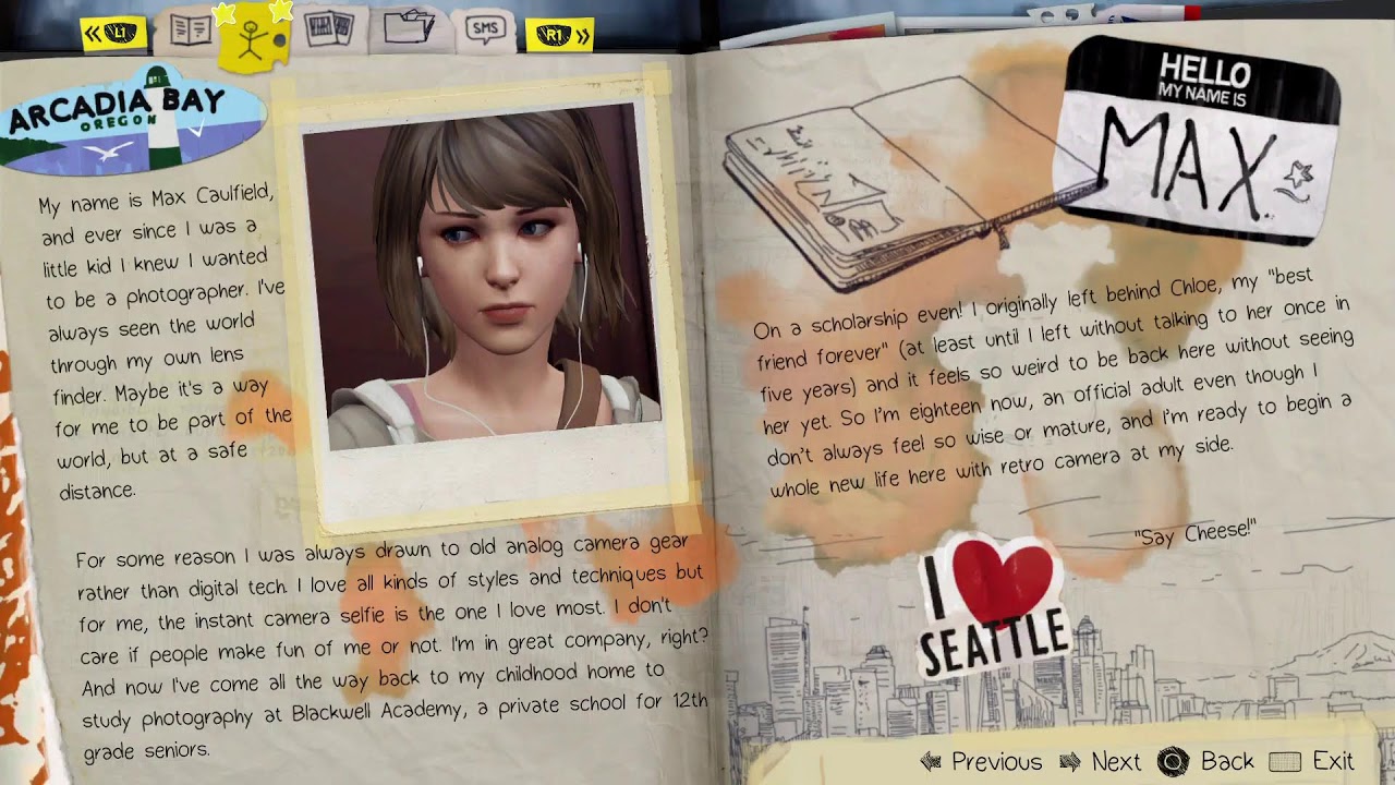Life is Strange Remastered Max's Journal music