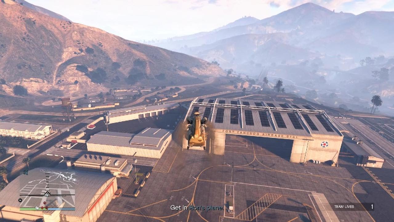 Grand Theft Auto V Fastest way.To the Ron mission.Cargobob.On hard.
