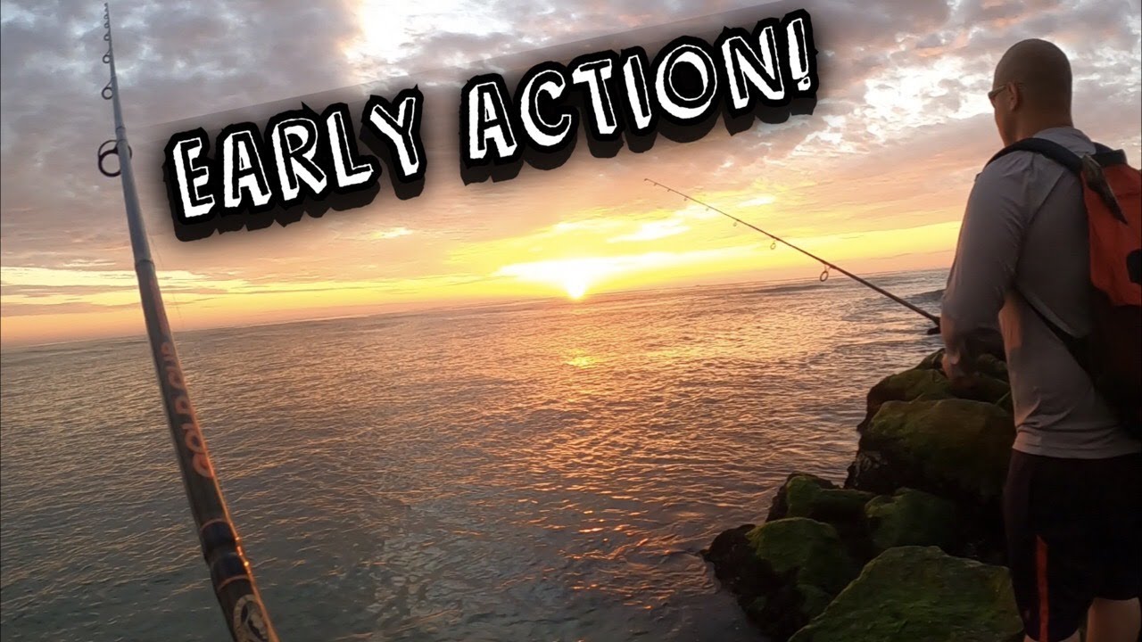Jigging For Early Morning Fluke At NJ Jetty!