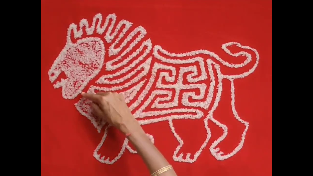 Jain gahuli, beautiful gahuli, Gahuli design, Gahuli art, Gahuli by Jigna Mehta, Lion gahuli
