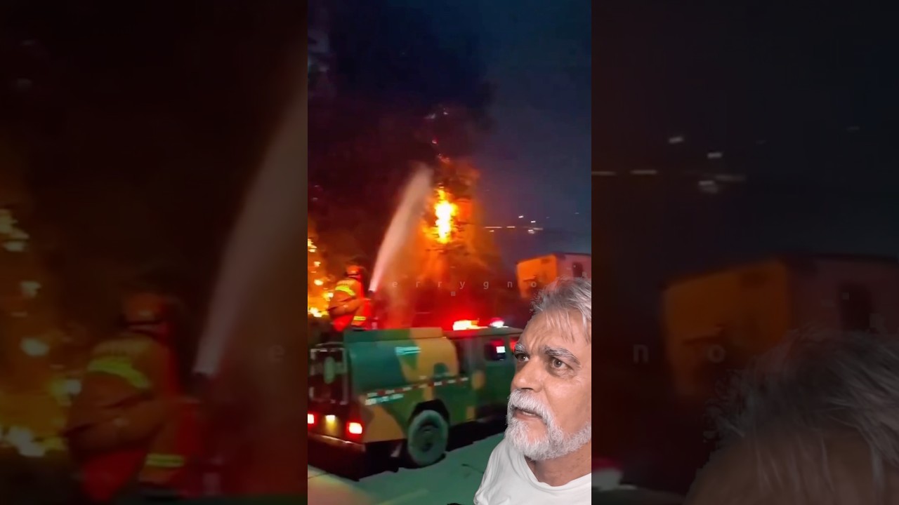 Trag&eacute;dia com Drone e #drone  fogos de artif&iacute;cio.