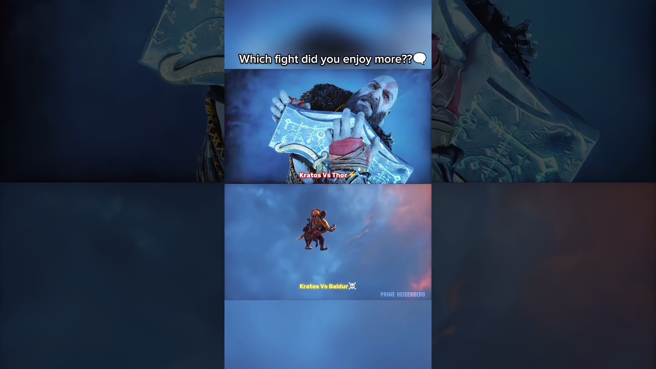 Kratos Vs Thor⚡ or Kratos Vs Baldur🔥 Which One Was More Epic!