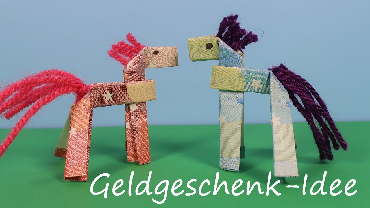 Geldgeschenke basteln: Geldpferd 🐴