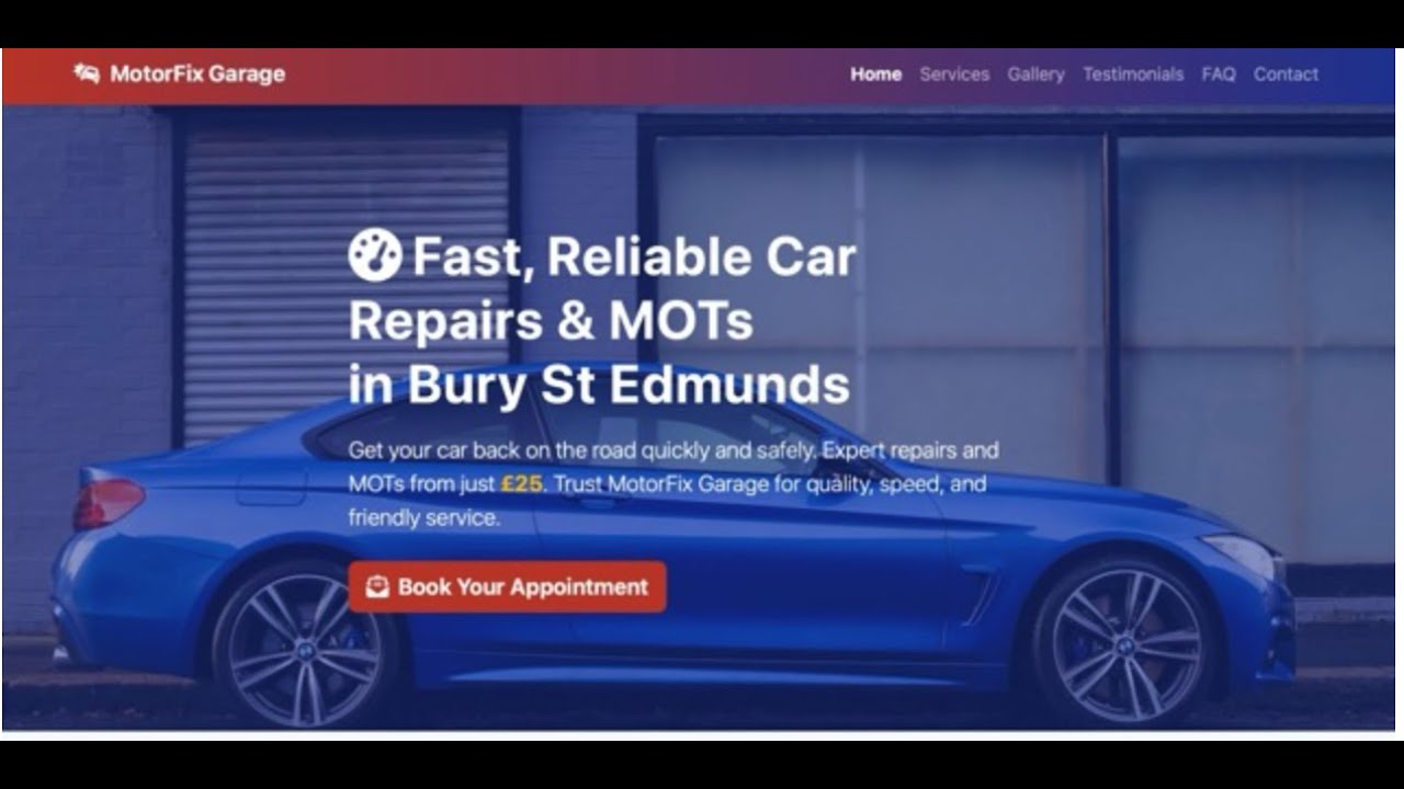 Build a Website in Under 60 Seconds! | Instant Website Builder Demo (MotorFix Garage)