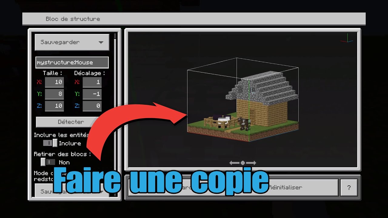 TUTO - utiliser un BLOCK de STRUCTURE sur MINECRAFT édition BEDROCK