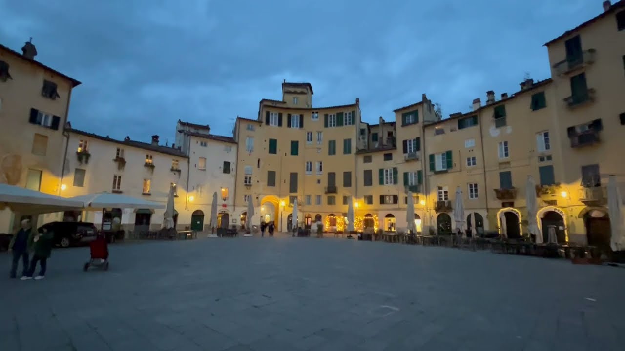 Piazza del Mercato, Lucca, Toskana, M&auml;rz 2022