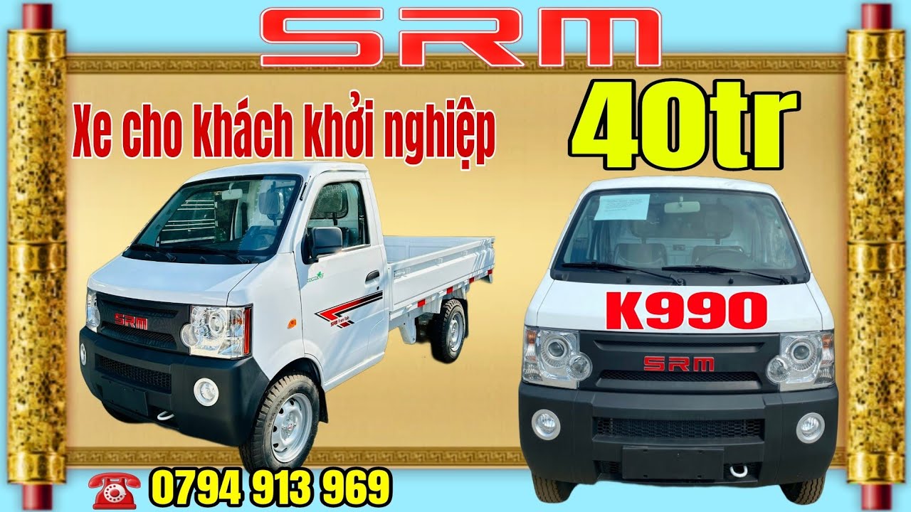 Xe tải Srm K990. Động cơ italy, Xe tốt cho khách khởi nghiệp