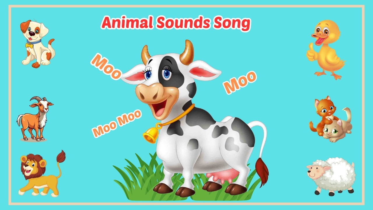 The Animal Sounds Song | Dog, Cat, Cow, Duck & More | Fun Farm Animals for Kids!