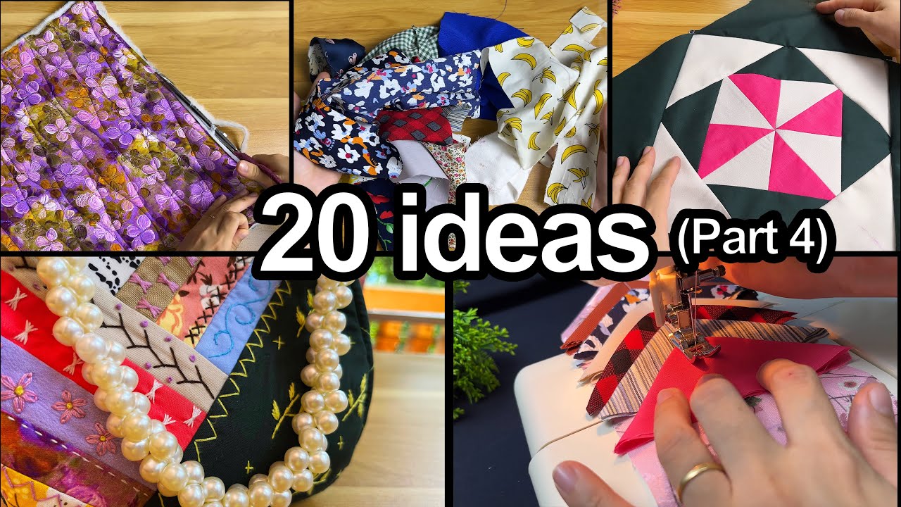 20 Ideas for Sewing Scraps Fabric to Create Beautiful Items (Part #4)