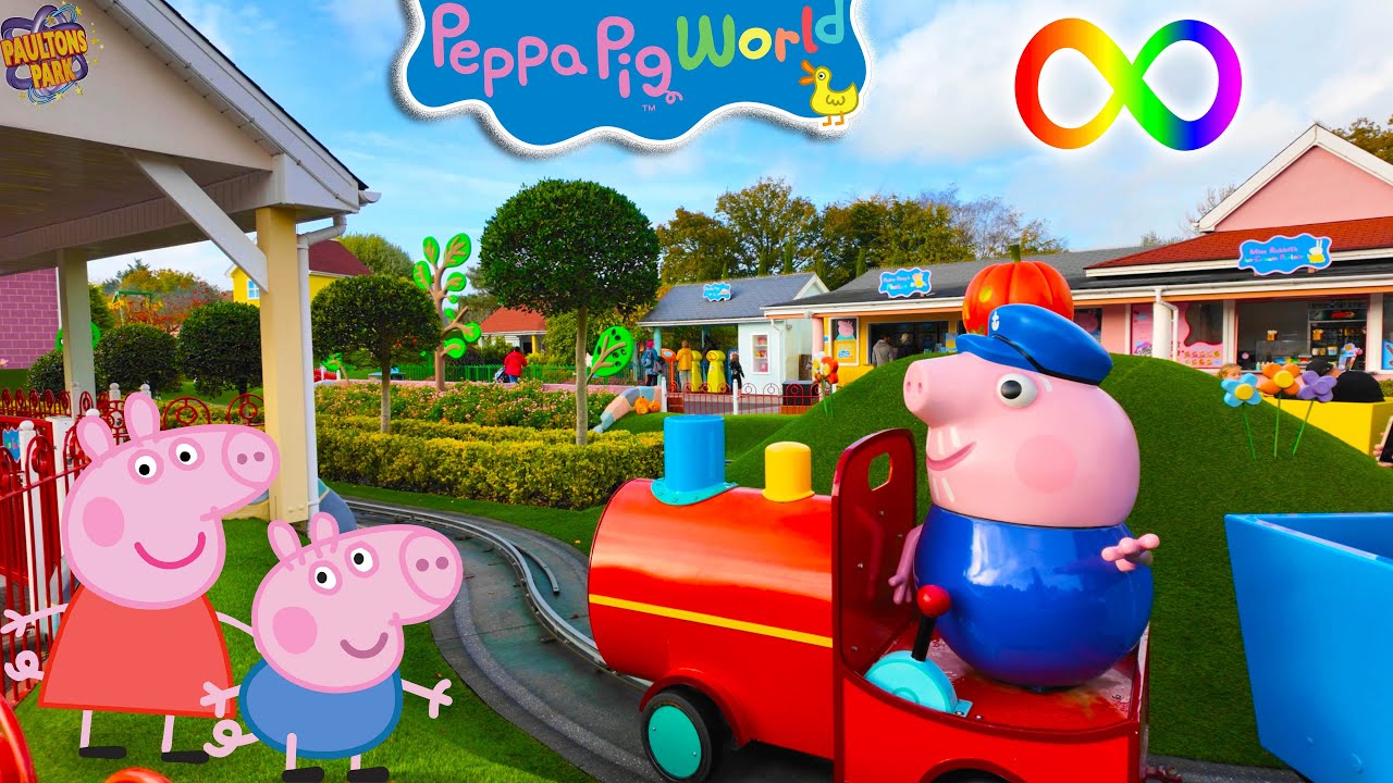 Peppa Pig World | Grandpa Pig's Little Train Ride | Paultons Park