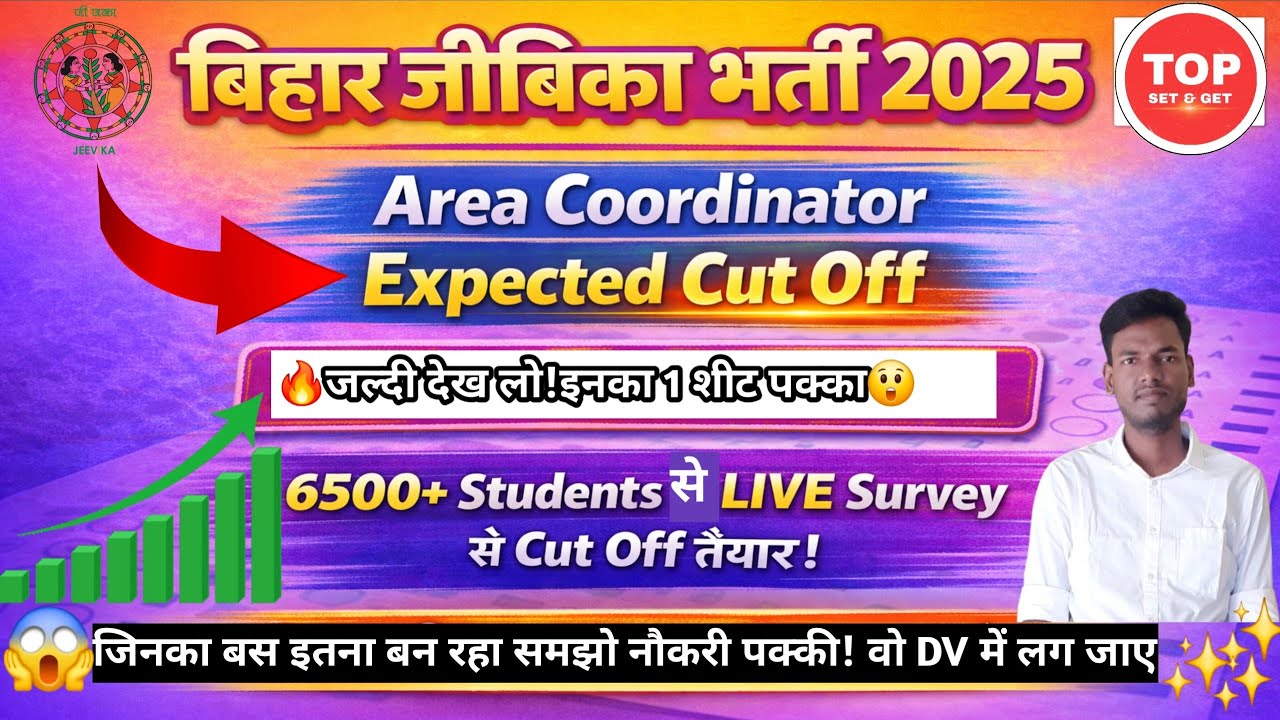 Bihar Jeevika Area Coordinator Expected Cut off | Jeevika AC Expected Cut Off | Jeevika Cut off | 