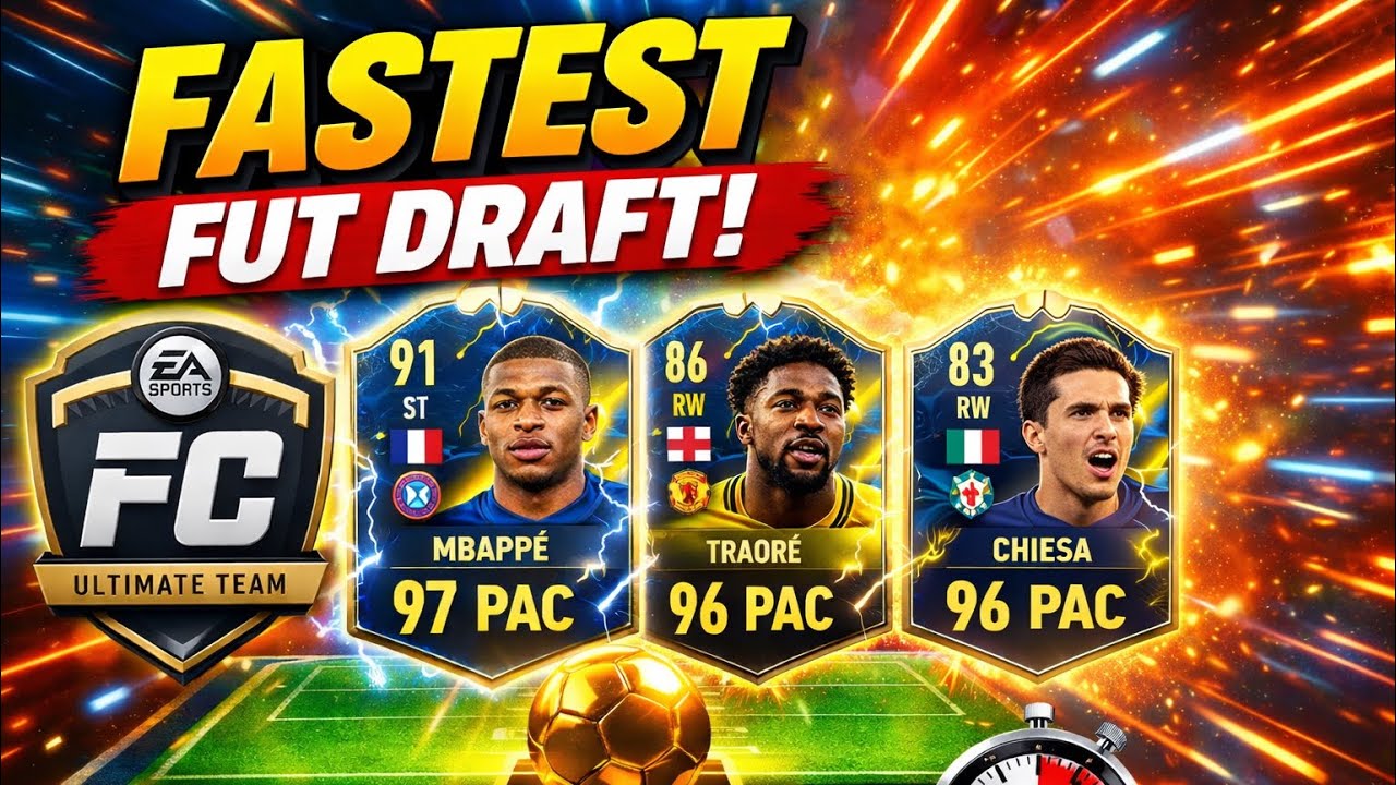 EAFC Fut Draft But I Can Only Pick The Fastest Players