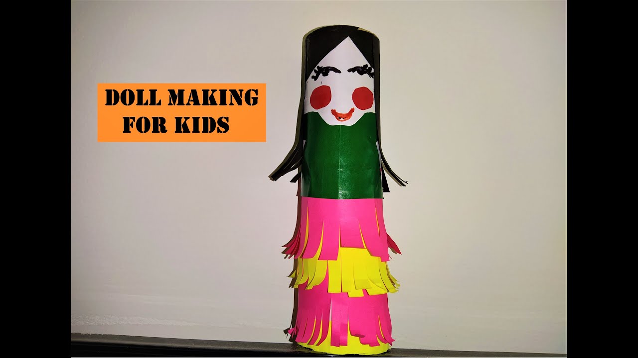 Doll making with Kitchen roll | Origami paper craft for Kids
