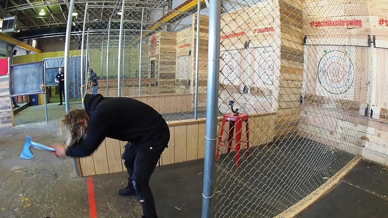 Axe Throwing Trick Shots!