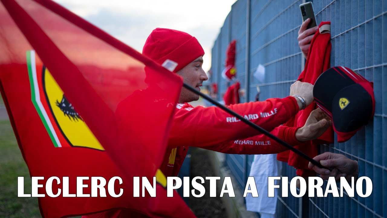 Leclerc in pista a Fiorano per i primi Test F1 2023