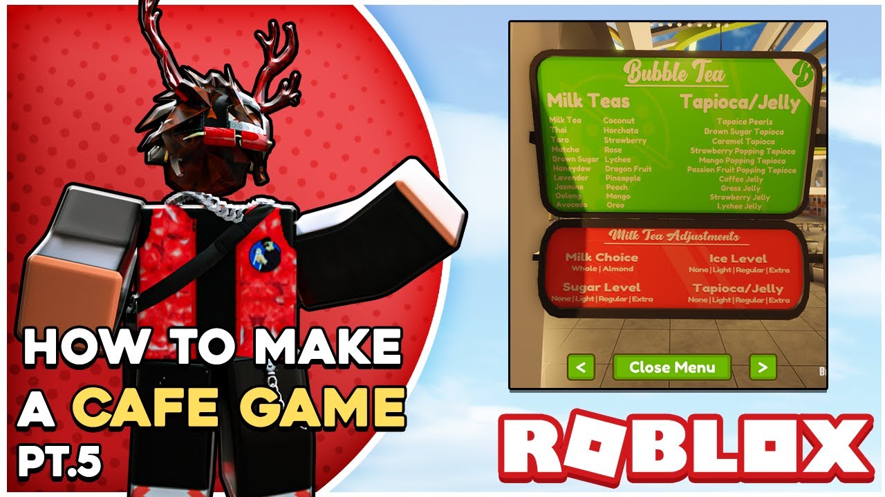 How To Make A Cafe Menu w/GUI's and Cameras in ROBLOX Studio (Cafe Series Pt.4)