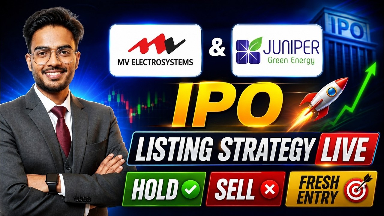 MV Electrosystems IPO Listing Live | Juniper Green Energy IPO Listing Day Strategy Live