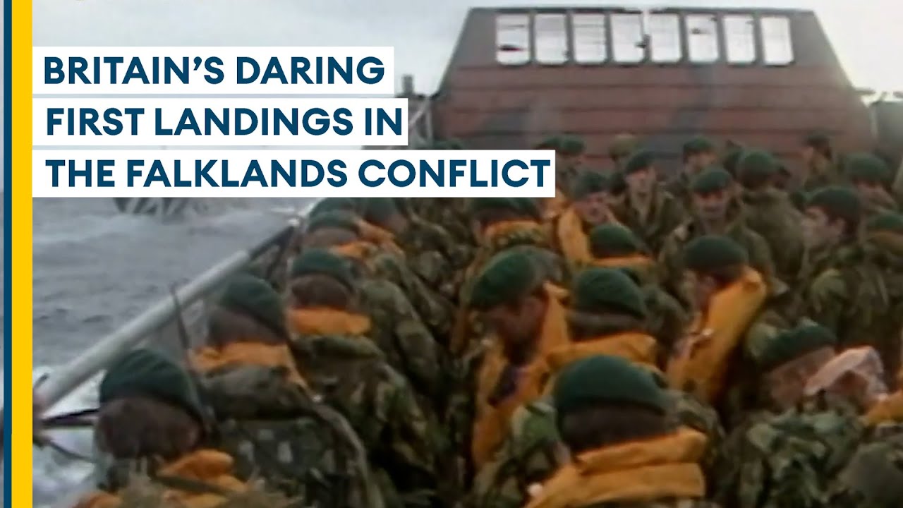 How British troops first landed to retake the Falklands