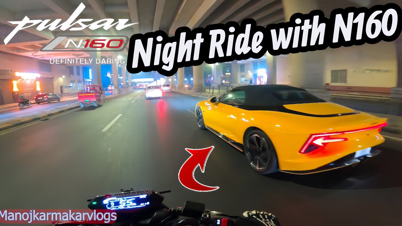 N160 Night Ride 🔥| N160 ride review| Manoj karmakar vlogs#n160#pulsar 